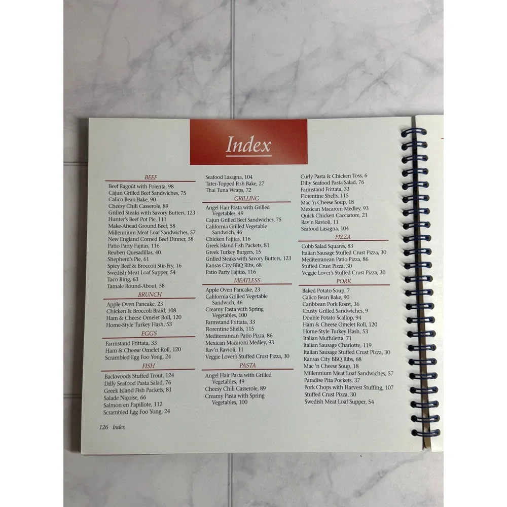 The Pampered Chef Main Dishes Cookbook Doris Christopher Spiral Bound 2000
